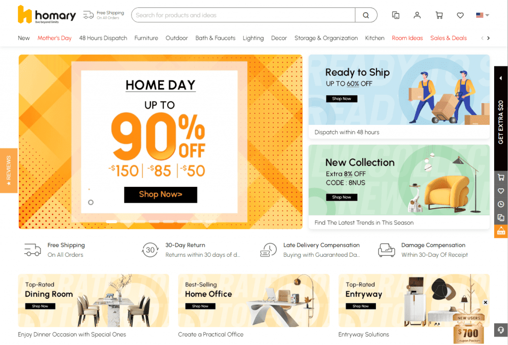 homary reviews the homary website furniture shopping experience