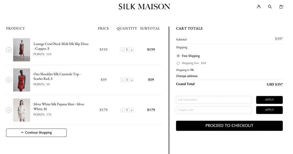 image of Silk Maison website, the best silk maison reviews