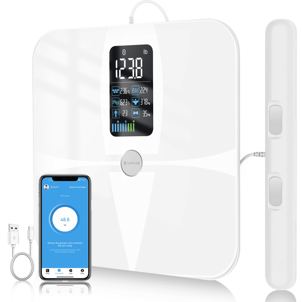 Lescale P1 body fat scale image, tested for the best Lepulse review by Cake Style