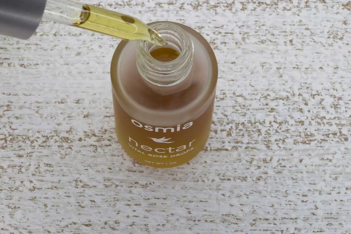 Bottle of Osmia Organics Nectar Nourishing Drops Review copy