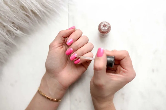 Painting nails with Clean Nail Polish Brands copy