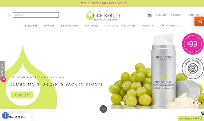 buying cruelty-free cosmetics from the Juice Beauty website copy