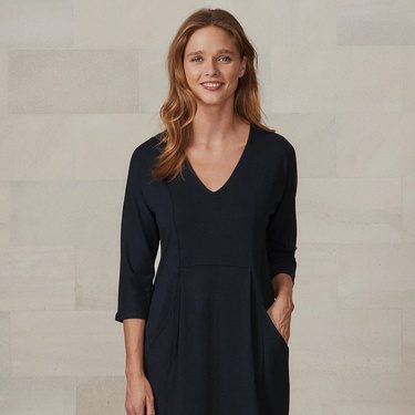 V-Neck Cocoon Dress