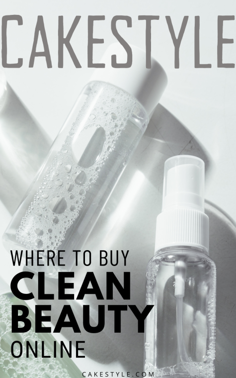Clear spray bottles showing an example of clean beauty that you can buy online