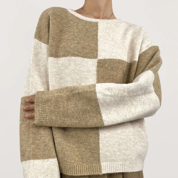 j.ing cozy plaid sweater