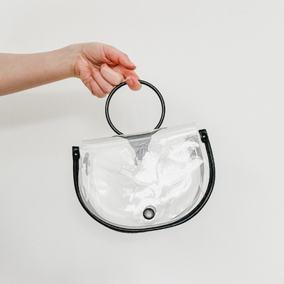 margo paige review real photo of our margo paige clear handbag made from sustainable recycled plastic
