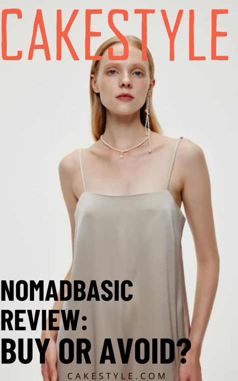 NOMADBASIC review woman wearing a minimalist slip dress