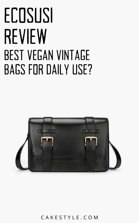 Black vintage-style bag for everyday and an example of one of the bags for our Ecosusi review