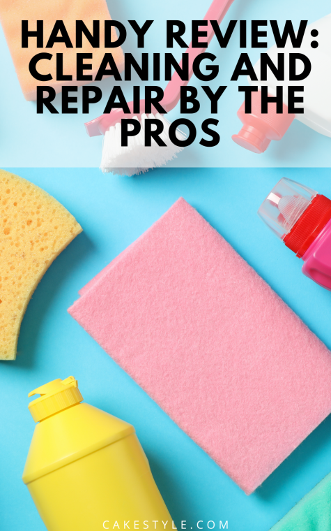 Part of this handy review is showing sponges and cleaning supplies showing what a cleaner will bring with them when they come