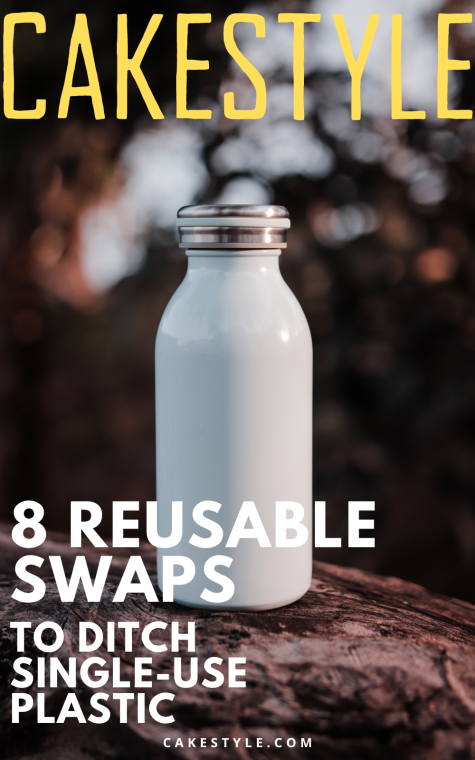Reusable water bottle showing the best reusable swaps