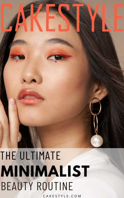 Minimalist orange eyeshadow look showing an example of the ultimate minimalist beauty routine