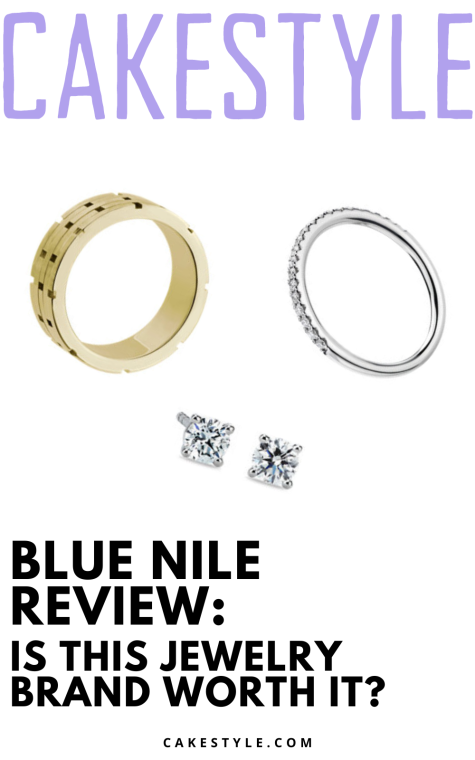 Blue Nile reviews two rings and an earring showing examples of this jewelry brand