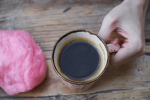 cotton candy and coffee 